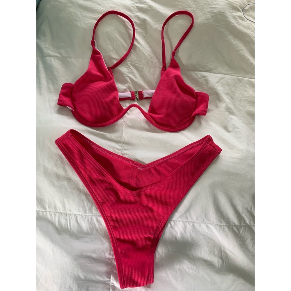 Zaful pink underwire bikini